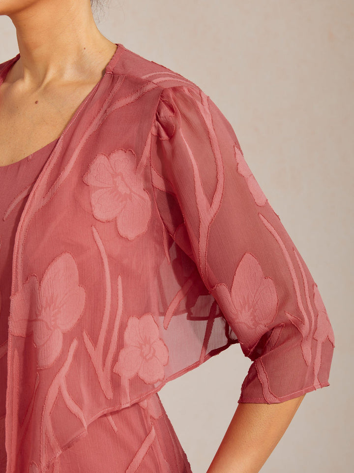 Abito Elegante in Chiffon Floreale