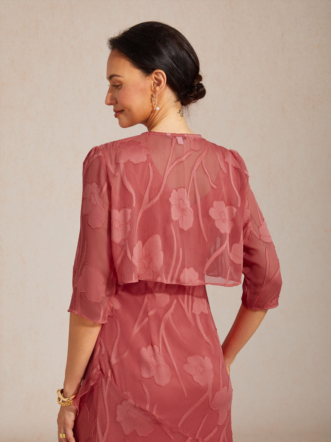Abito Elegante in Chiffon Floreale