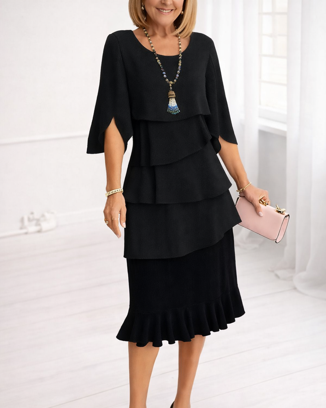 Patricia | Abito Elegante con Rouches