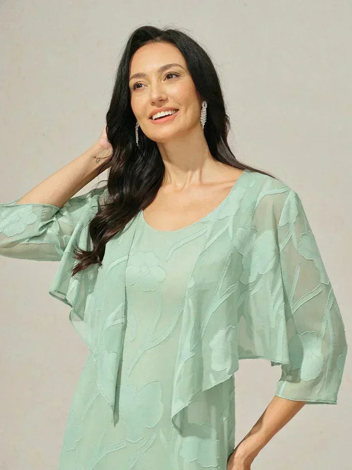 Abito Elegante in Chiffon Floreale