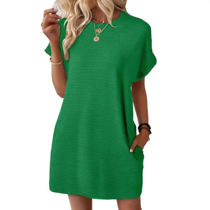 EVASHA™ – Abito Estivo Minimalista Casual con Collo Rotondo