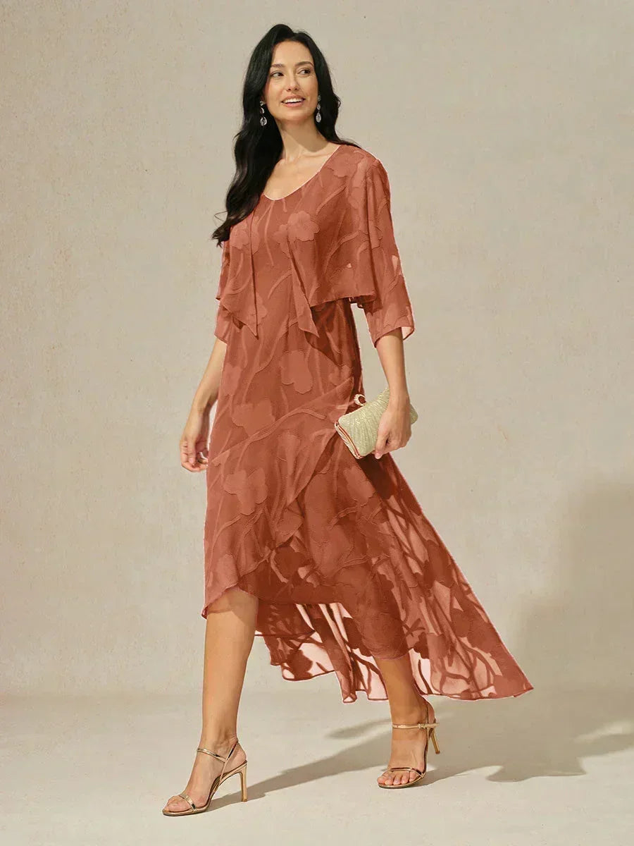 Abito Elegante in Chiffon Floreale