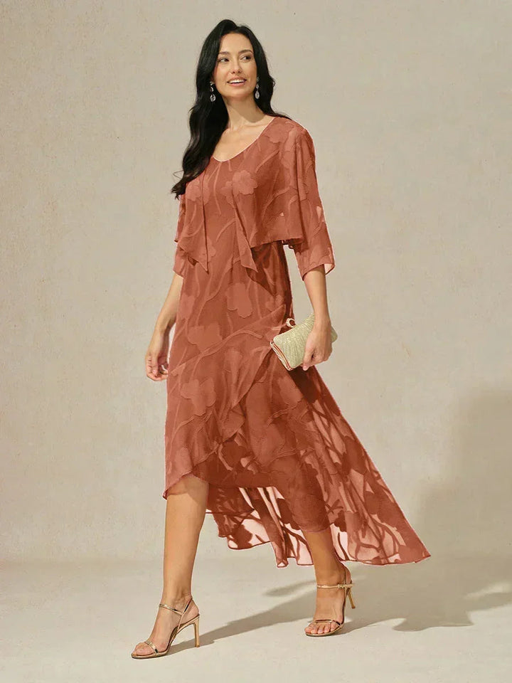 Abito Elegante in Chiffon Floreale