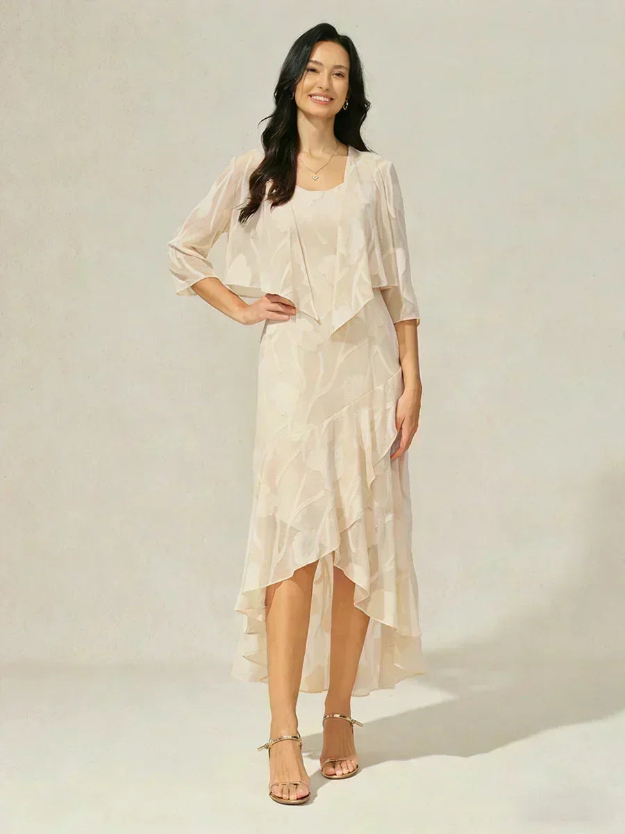 Abito Elegante in Chiffon Floreale