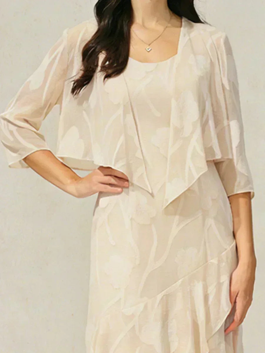 Abito Elegante in Chiffon Floreale