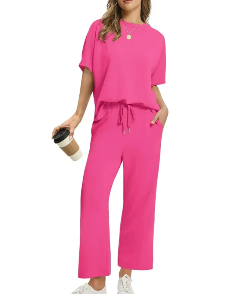 ASANARE - Set Top e Pantaloni Casual Morbido