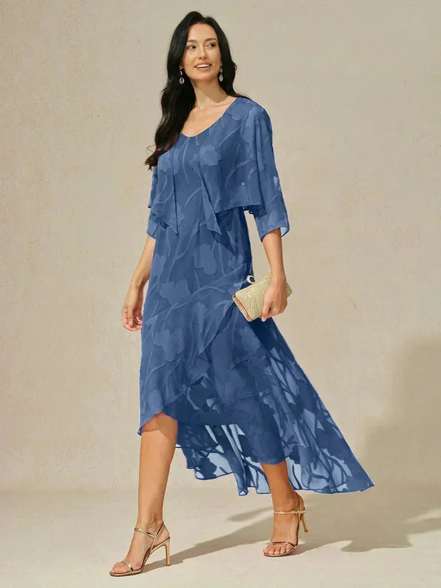 Abito Elegante in Chiffon Floreale
