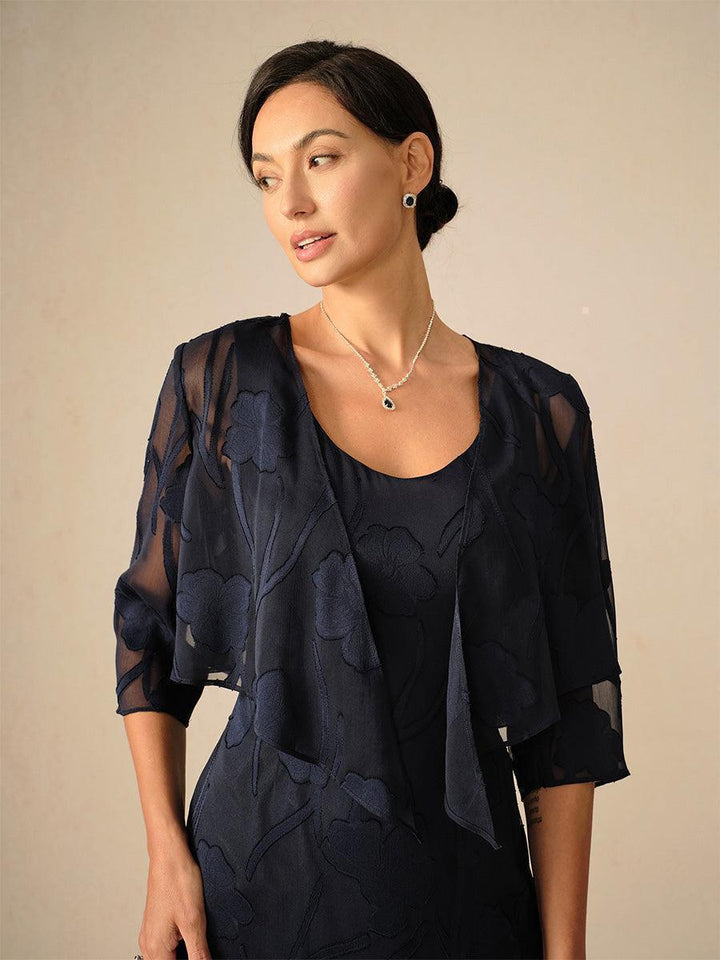 Abito Elegante in Chiffon Floreale
