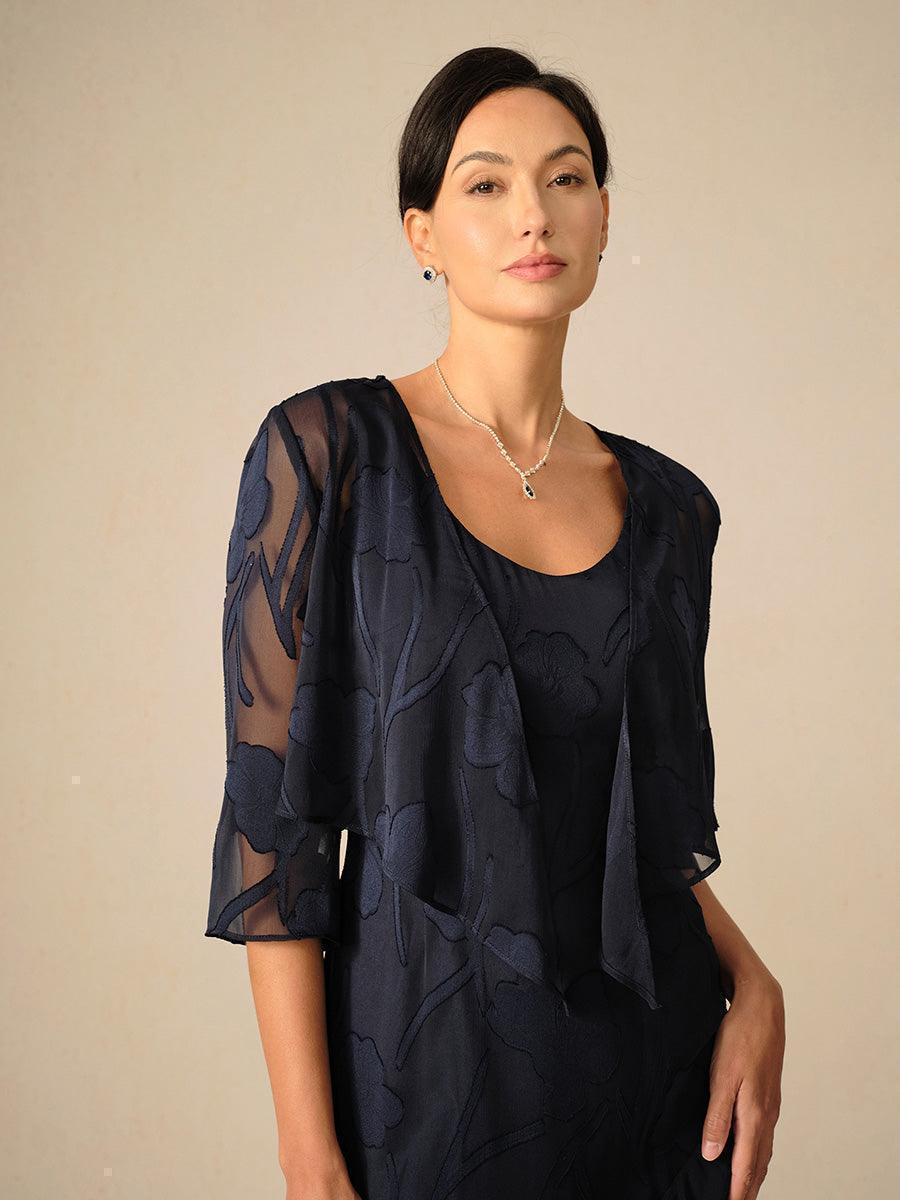 Abito Elegante in Chiffon Floreale