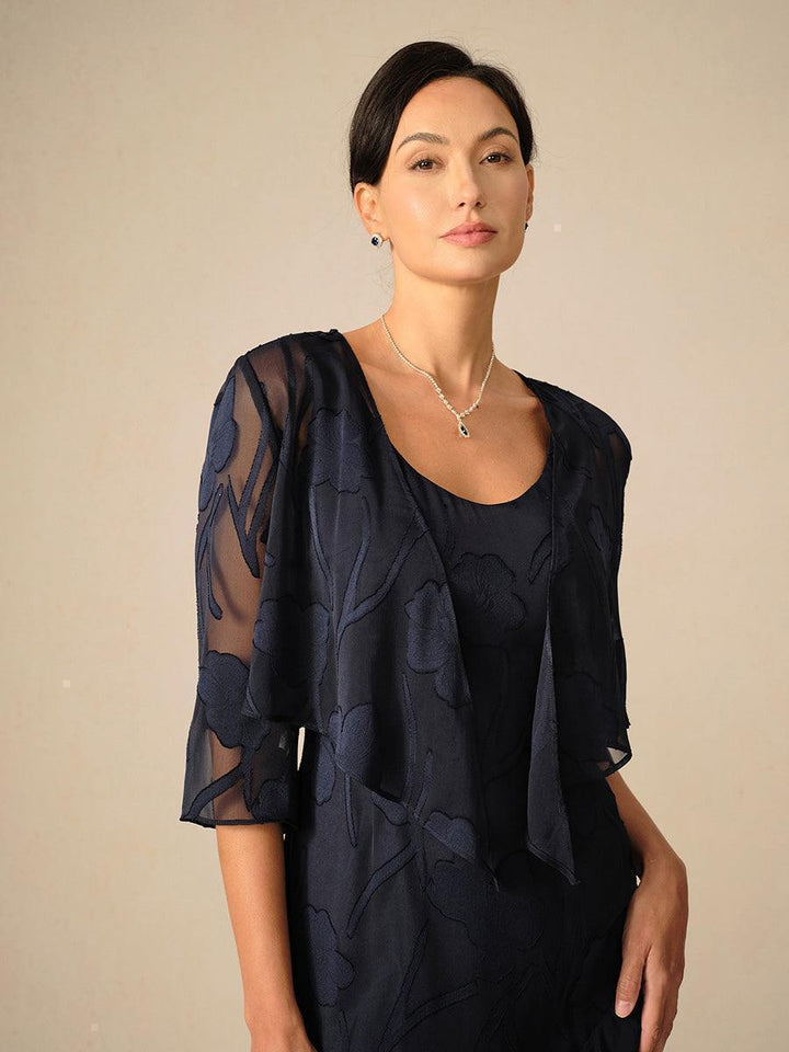 Abito Elegante in Chiffon Floreale