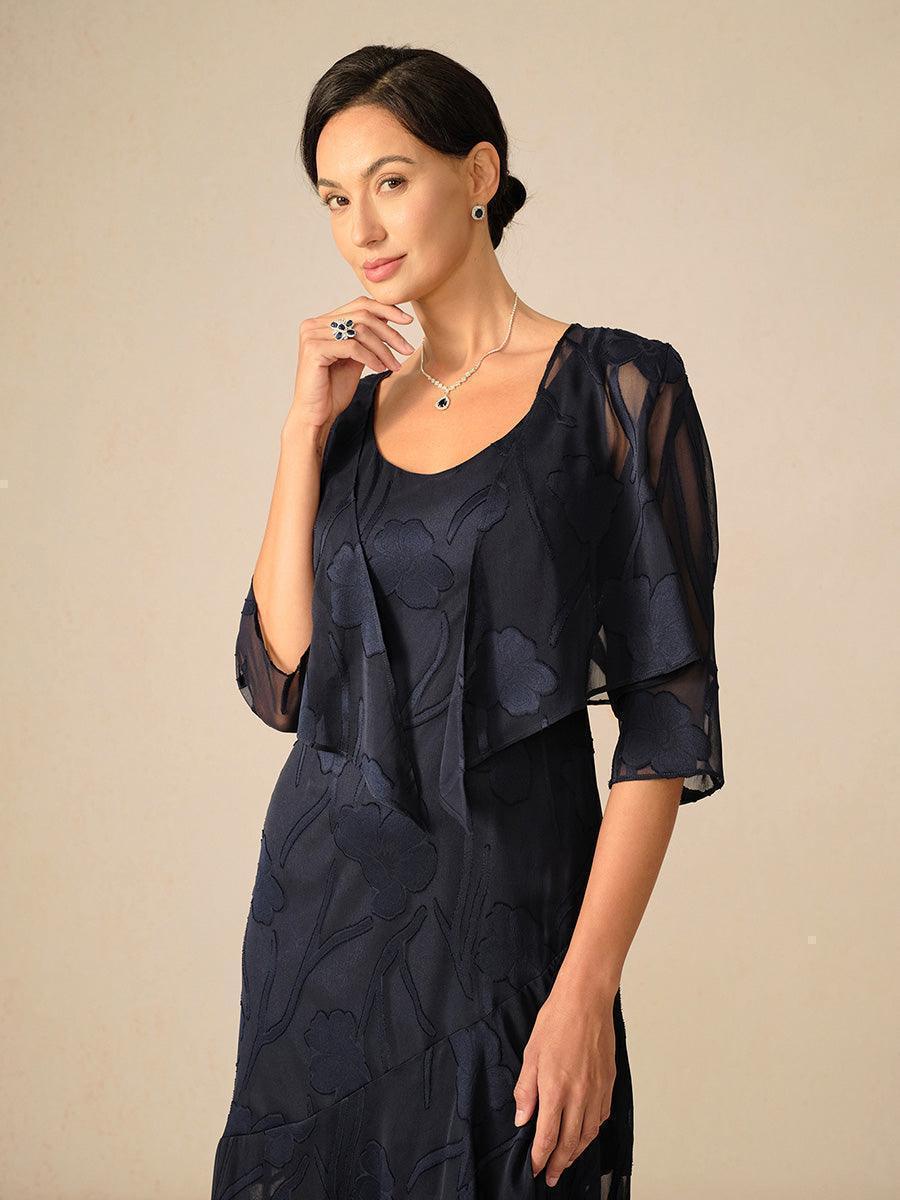 Abito Elegante in Chiffon Floreale