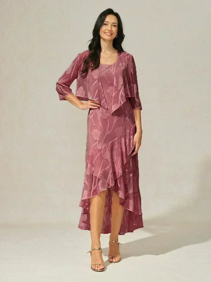 Abito Elegante in Chiffon Floreale