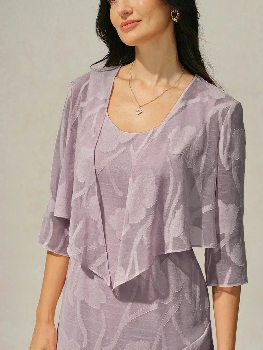 Abito Elegante in Chiffon Floreale
