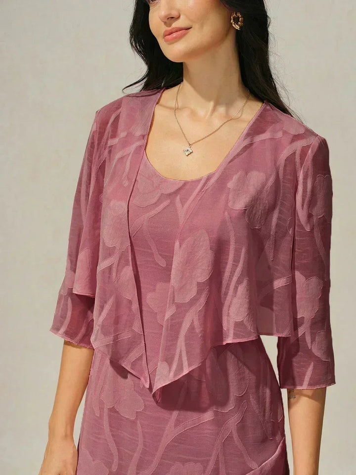 Abito Elegante in Chiffon Floreale