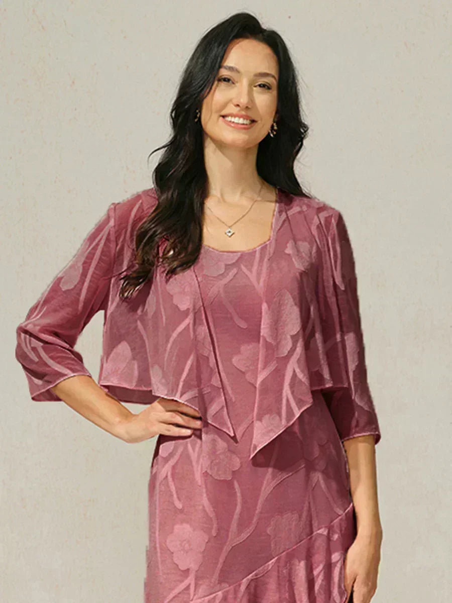 Abito Elegante in Chiffon Floreale