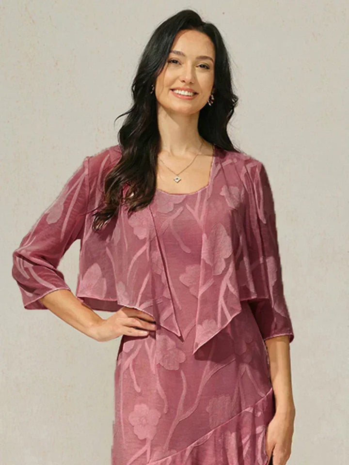 Abito Elegante in Chiffon Floreale