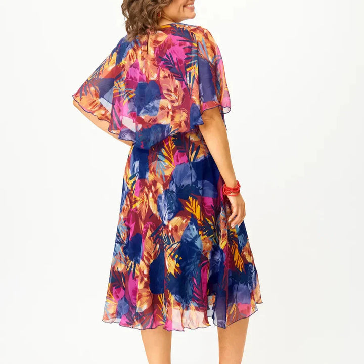 BARBARA | ABITO IN CHIFFON COMODO TAGLIE FORTI