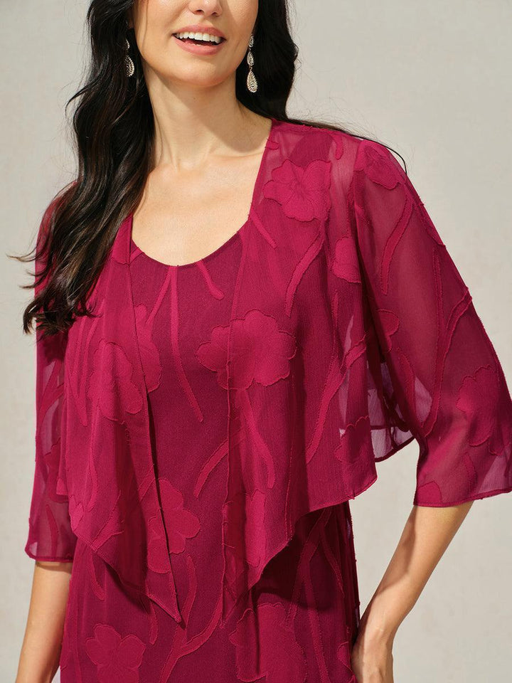 Abito Elegante in Chiffon Floreale