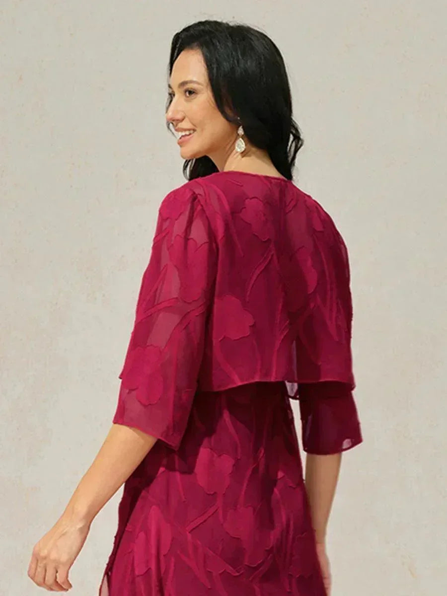 Abito Elegante in Chiffon Floreale