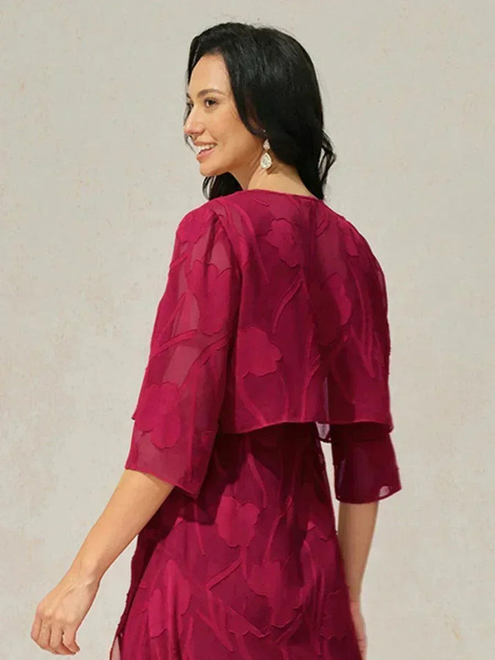 Abito Elegante in Chiffon Floreale