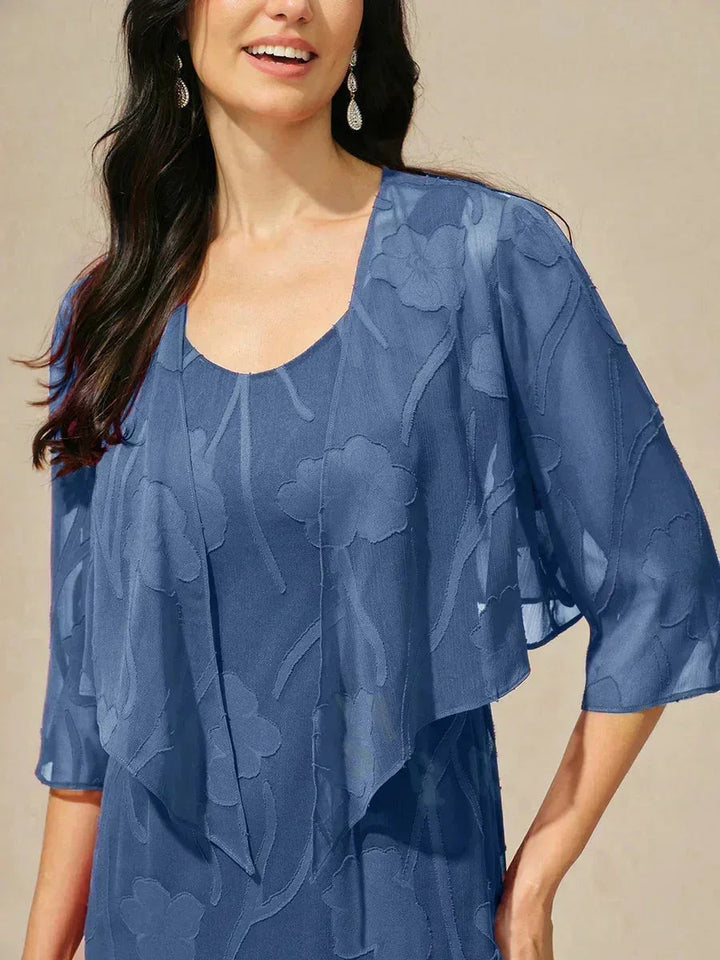 Abito Elegante in Chiffon Floreale