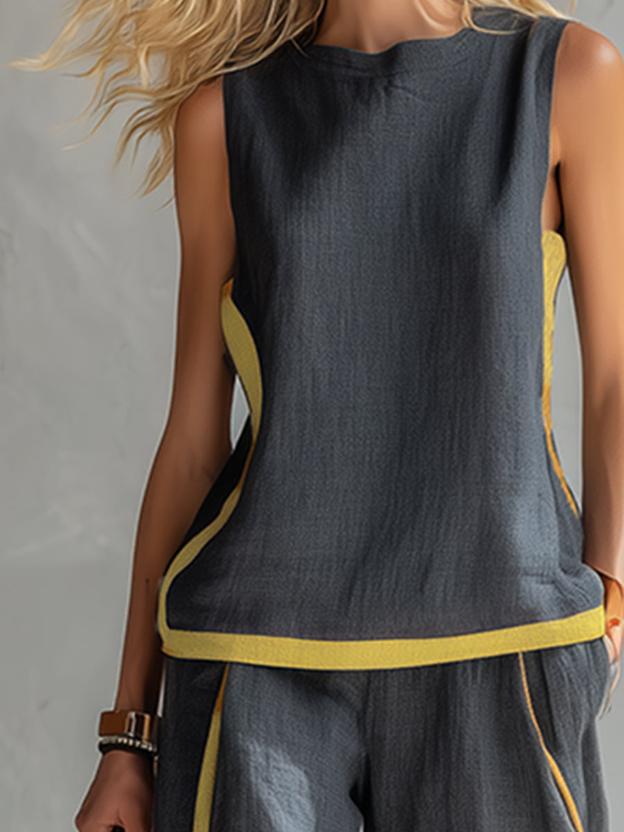 Leila - Completo Elegante in Cotone e Lino