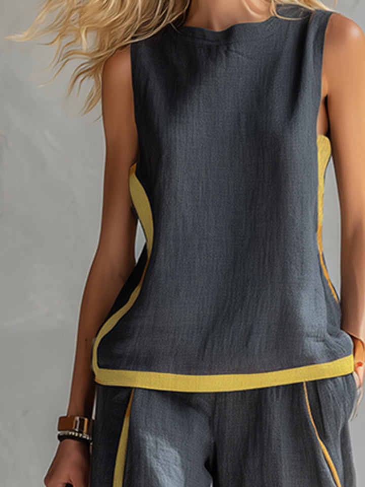 Leila - Completo Elegante in Cotone e Lino