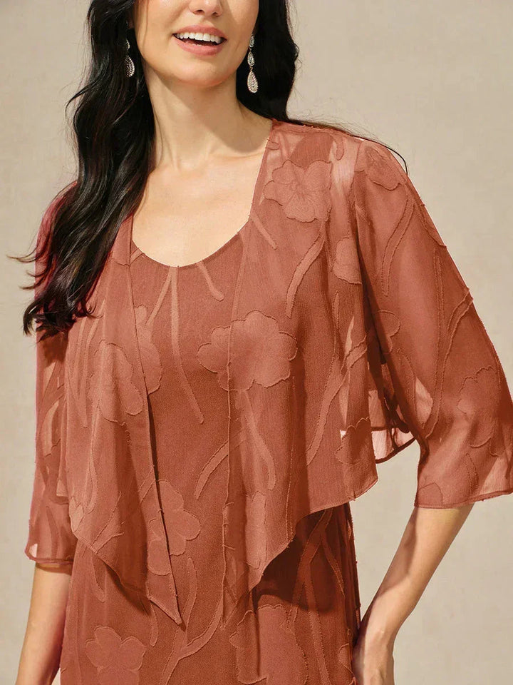 Abito Elegante in Chiffon Floreale