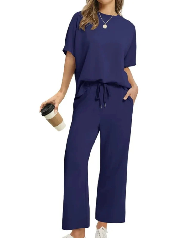 ASANARE - Set Top e Pantaloni Casual Morbido