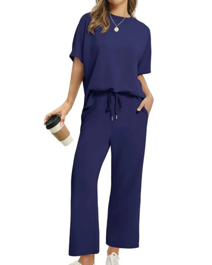 ASANARE - Set Top e Pantaloni Casual Morbido