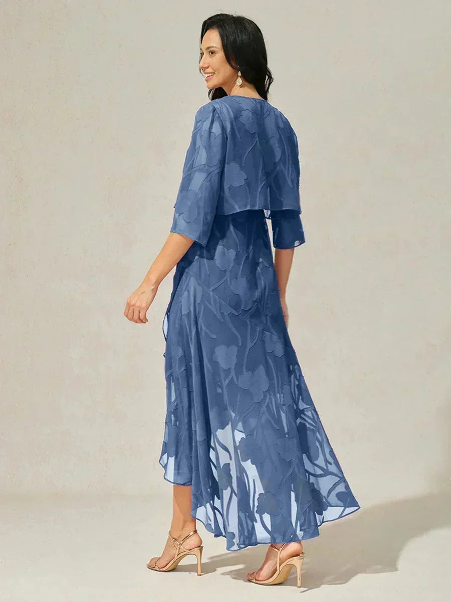 Abito Elegante in Chiffon Floreale