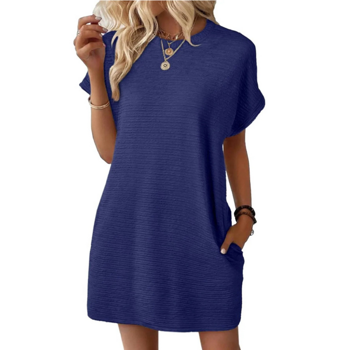 EVASHA™ – Abito Estivo Minimalista Casual con Collo Rotondo