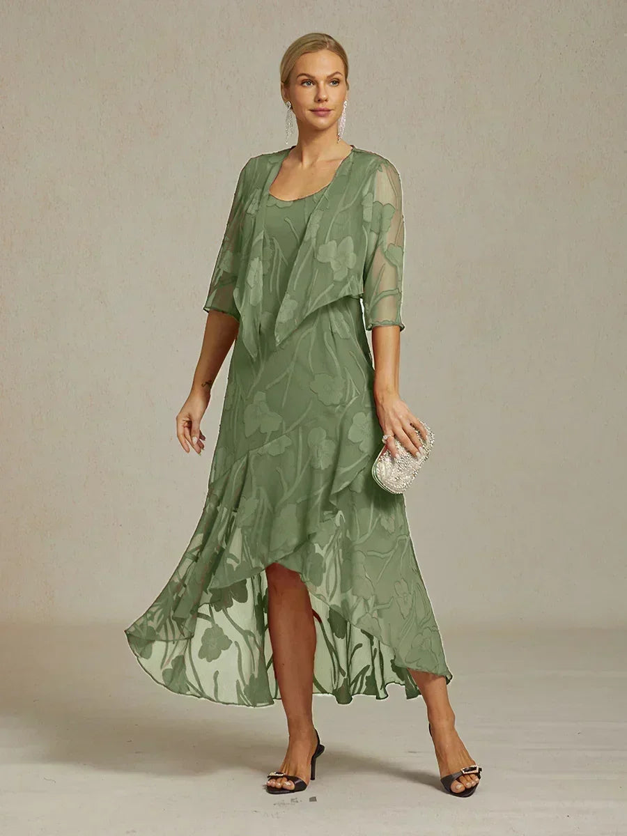 Abito Elegante in Chiffon Floreale