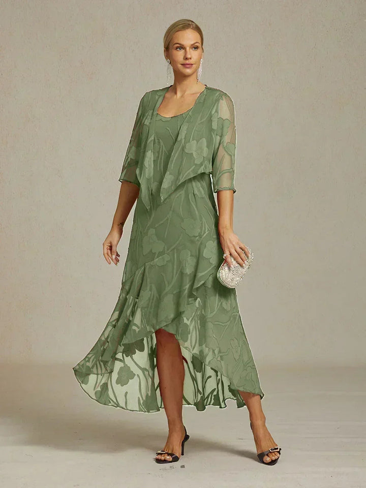 Abito Elegante in Chiffon Floreale