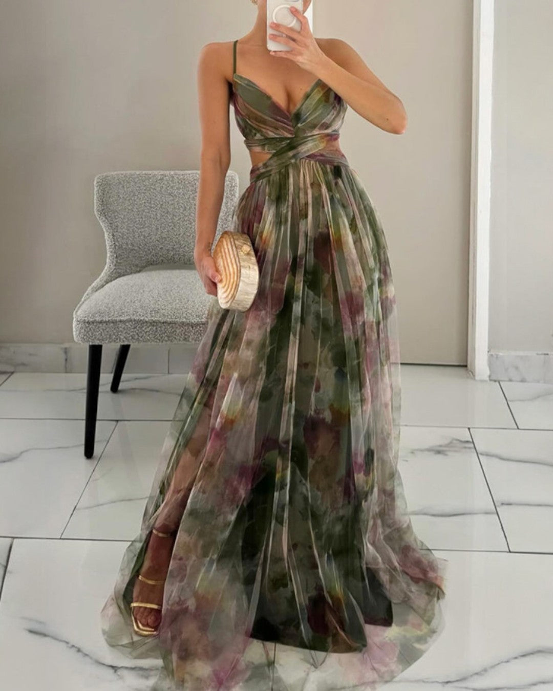 Giselle - Incantevole Abito Maxi Floreale