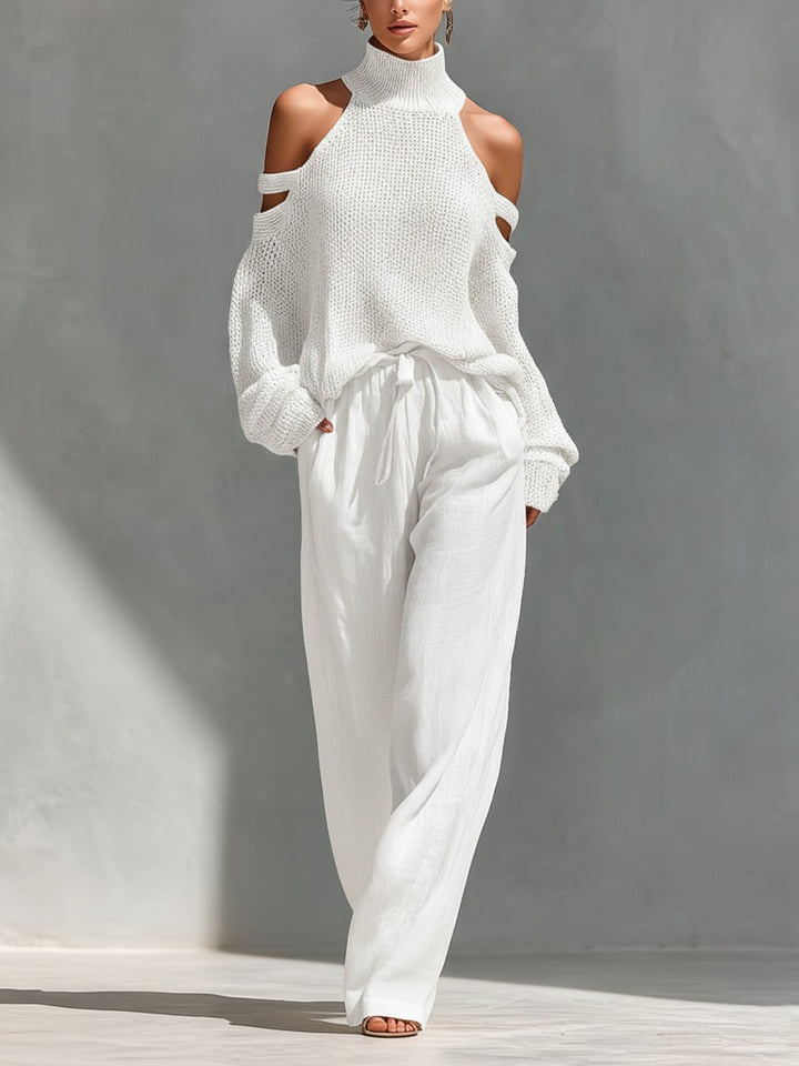 Camilla - Completo alla moda in maglia e lino