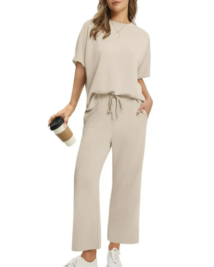 ASANARE - Set Top e Pantaloni Casual Morbido