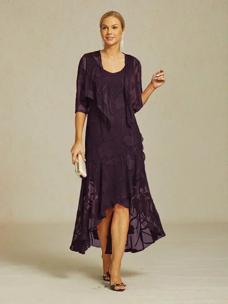 Abito Elegante in Chiffon Floreale