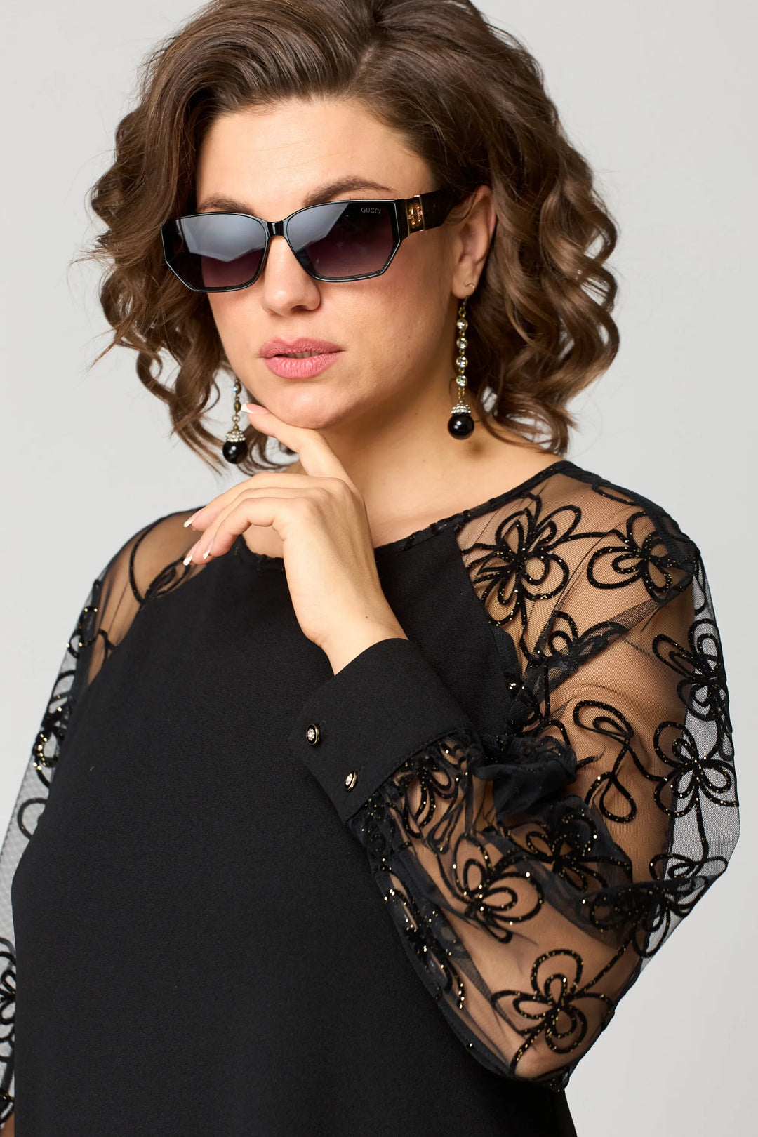 Edyth™ Abito Elegante in Pizzo