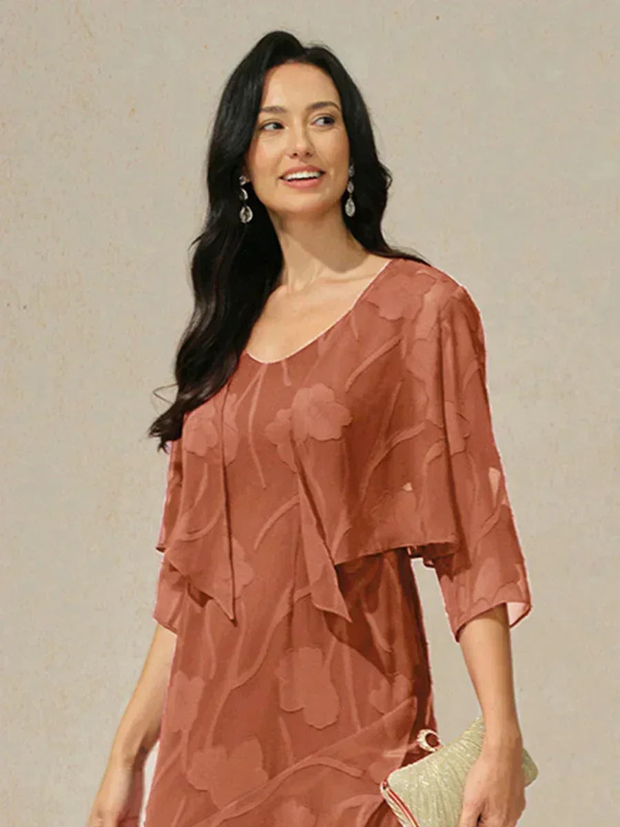Abito Elegante in Chiffon Floreale
