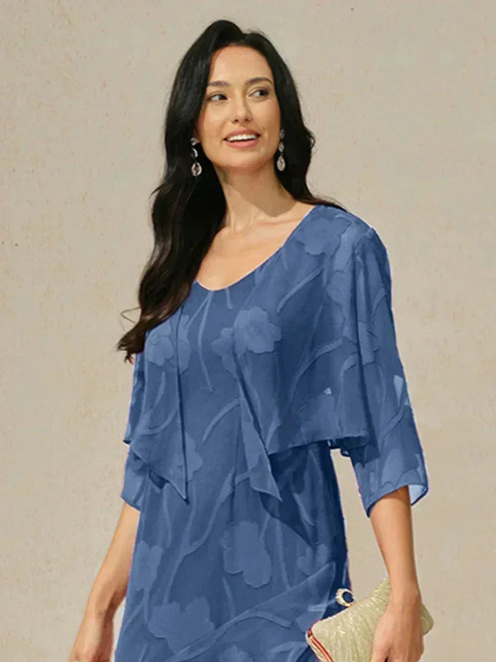 Abito Elegante in Chiffon Floreale