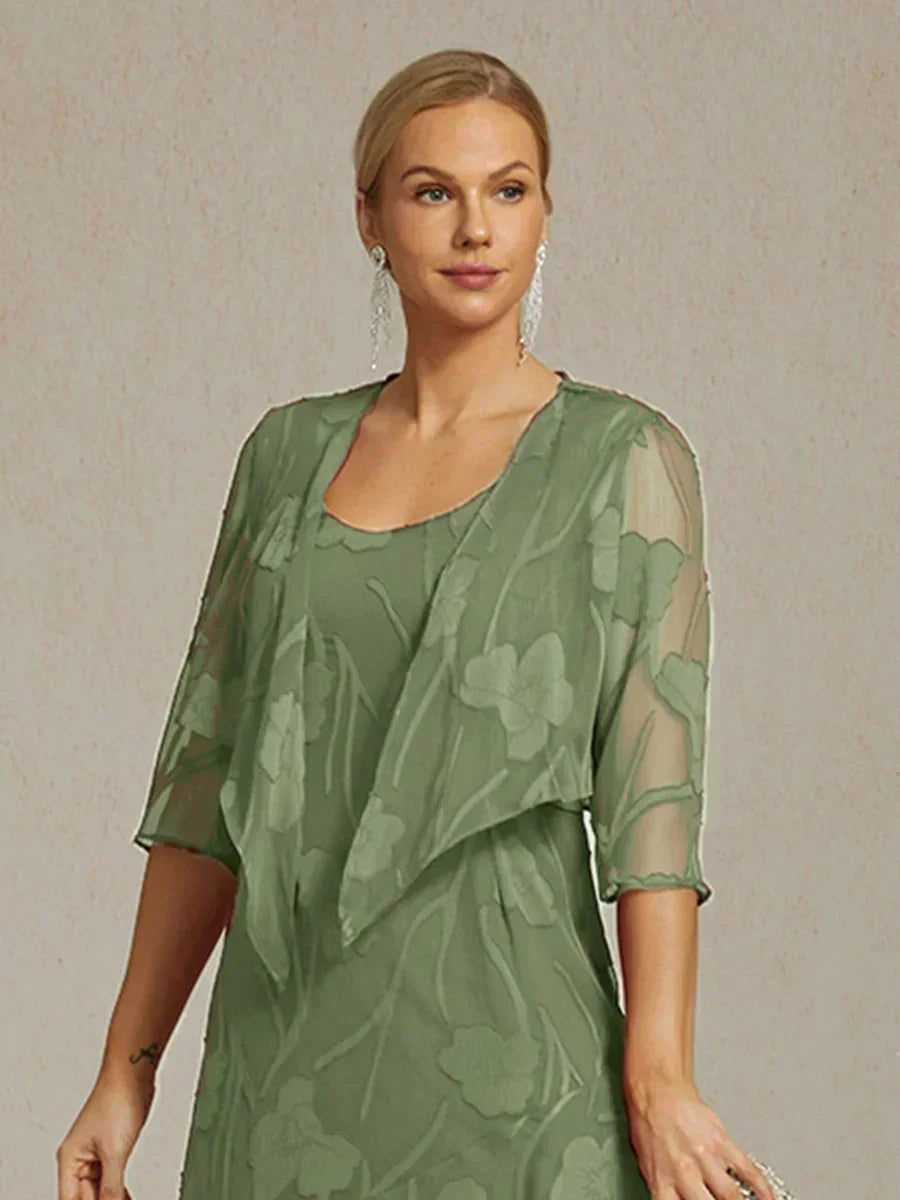 Abito Elegante in Chiffon Floreale