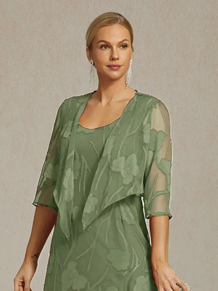 Abito Elegante in Chiffon Floreale