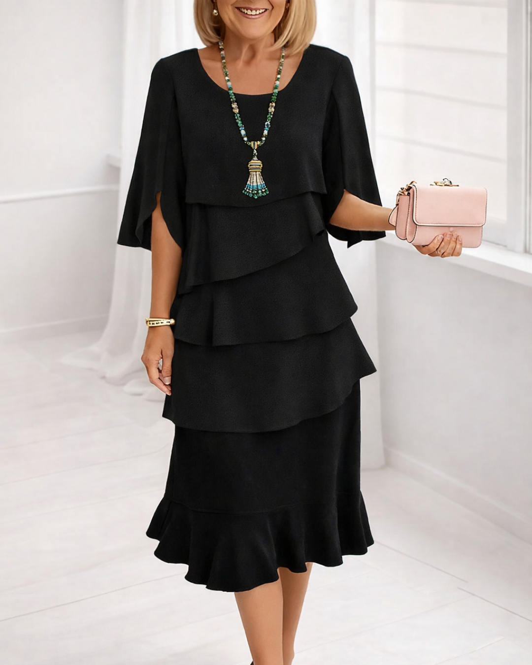 Patricia | Abito Elegante con Rouches