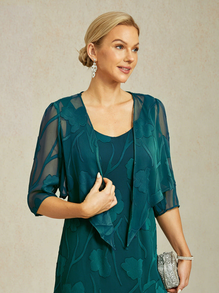 Abito Elegante in Chiffon Floreale