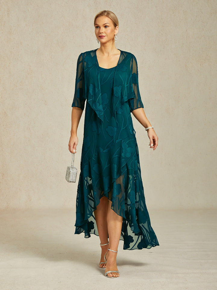 Abito Elegante in Chiffon Floreale