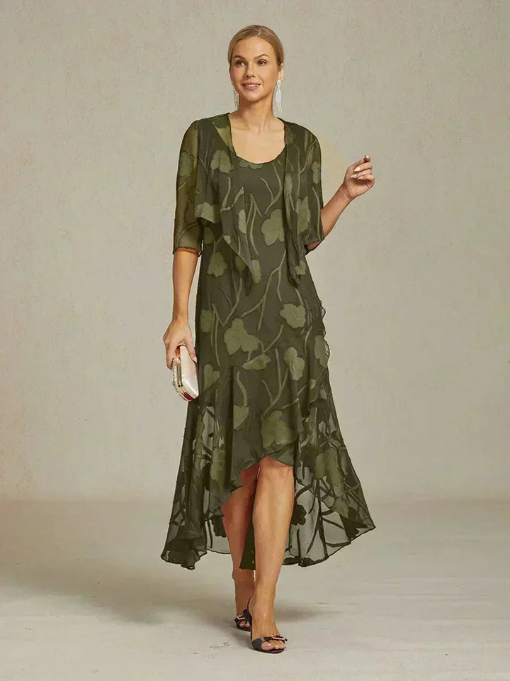 Abito Elegante in Chiffon Floreale
