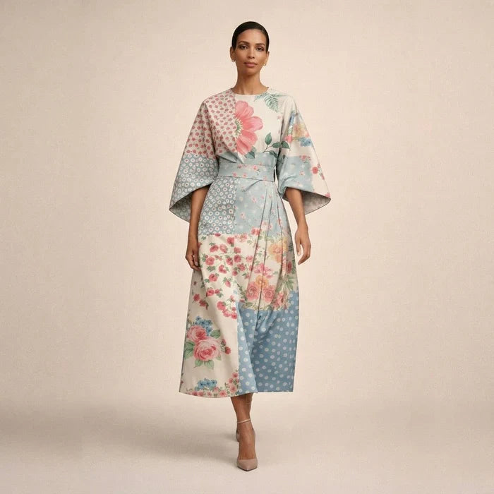 Moxlan | Vestito Floreale Elegante