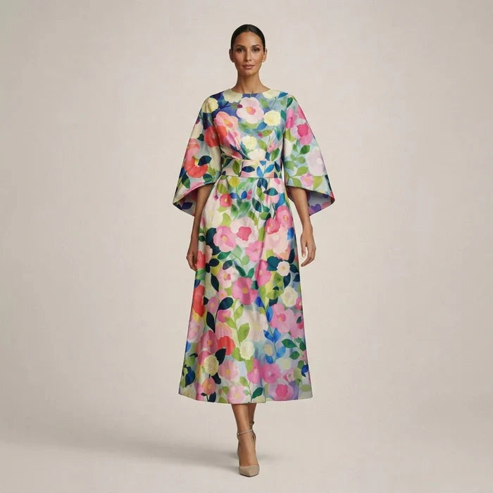 Moxlan | Vestito Floreale Elegante