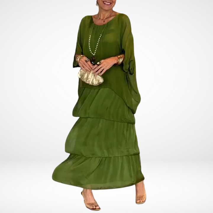 Hylda™ Abito Maxi Artistico Lungo